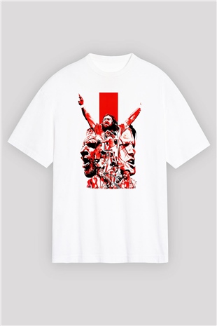 WrestleMania Beyaz Oversize Tişört