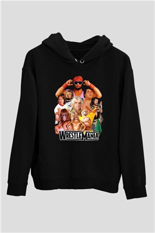 WrestleMania Siyah Unisex Hoodie