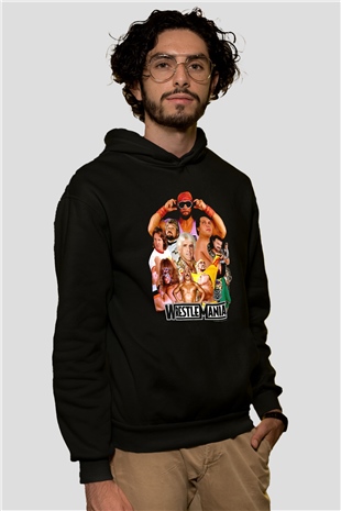 WrestleMania Siyah Unisex Hoodie