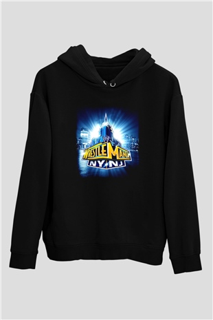 WrestleMania Siyah Unisex Hoodie