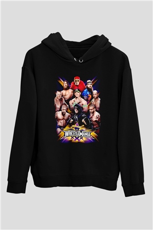 WrestleMania Siyah Unisex Hoodie