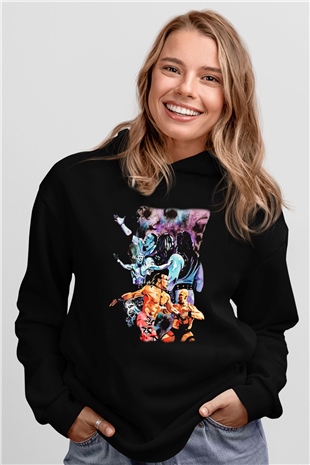 WrestleMania Siyah Unisex Kapüşonlu Sweatshirt
