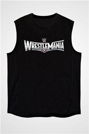 WrestleMania Siyah Unisex  Kolsuz Tişört