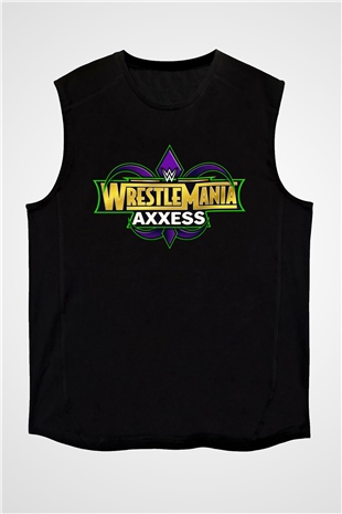 WrestleMania Siyah Unisex  Kolsuz Tişört