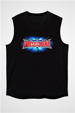 WrestleMania Siyah Unisex Kolsuz Tişört