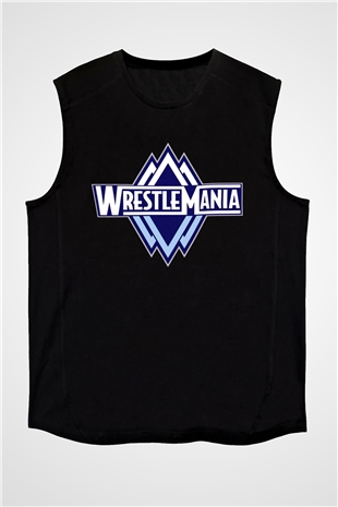 WrestleMania Siyah Unisex  Kolsuz Tişört