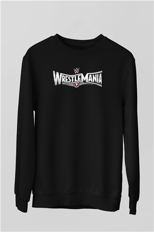 WrestleMania Siyah Unisex  Sweatshirt