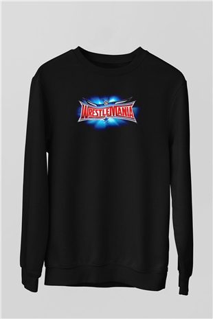 WrestleMania Siyah Unisex  Sweatshirt