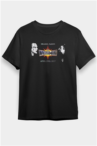 WrestleMania Siyah Unisex Tişört