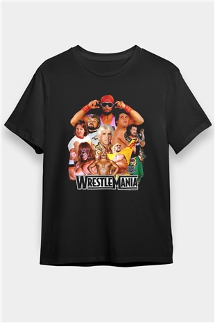 WrestleMania Siyah Unisex Tişört