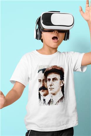Wright Kardeşler Baskılı Unisex Beyaz Çocuk Tişörtü - Tshirt