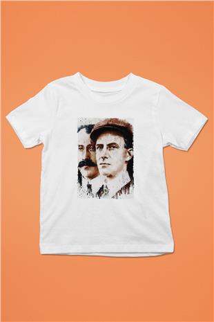 Wright Kardeşler Baskılı Unisex Beyaz Çocuk Tişörtü - Tshirt
