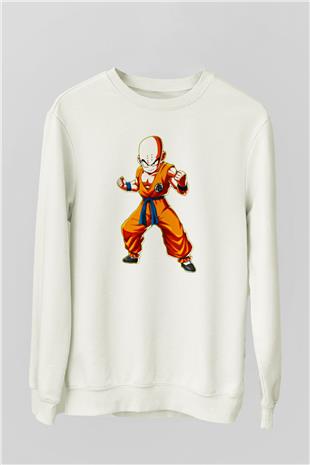 Wushu Baskılı Unisex Ekru Sweatshirt