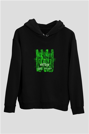 W&W Baskılı Unisex Siyah Hoodie