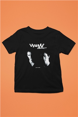 W&W Siyah Unisex Çocuk Tişört