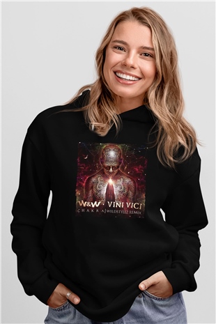 W&W Siyah Unisex Kapüşonlu Sweatshirt