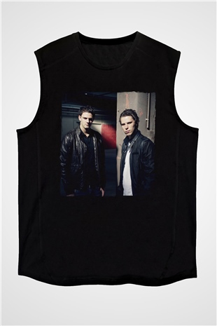 W&W Siyah Unisex Kolsuz Tişört