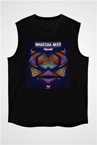 W&W Siyah Unisex Kolsuz Tişört