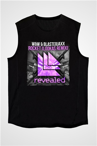 W&W Siyah Unisex Kolsuz Tişört