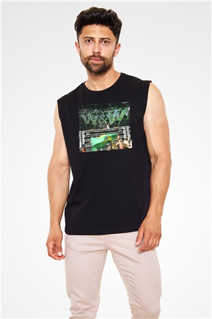 W&W Siyah Unisex Kolsuz Tişört