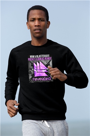 W&W Siyah Unisex Sweatshirt