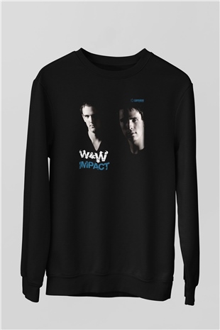 W&W Siyah Unisex Sweatshirt