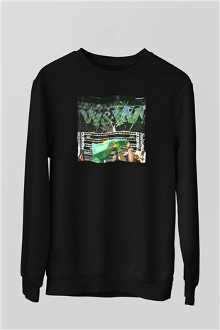 W&W Siyah Unisex Sweatshirt