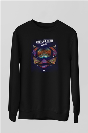 W&W Siyah Unisex Sweatshirt