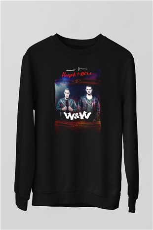 W&W Siyah Unisex Sweatshirt