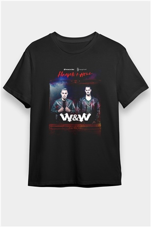 W&W Siyah Unisex Tişört T-Shirt - TişörtFabrikası