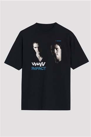 W&W Siyah Oversize Tişört Oversize T-shirt - TişörtFabrikası