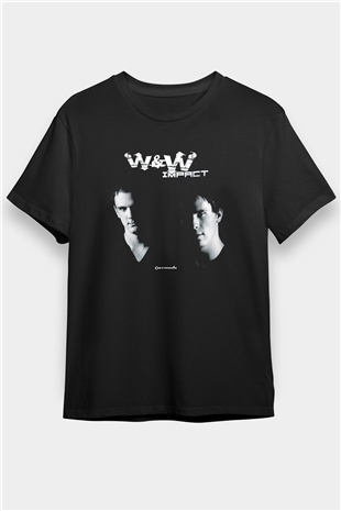 W&W Siyah Unisex Tişört T-Shirt - TişörtFabrikası