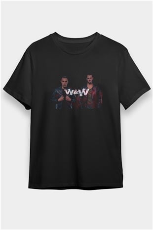 W&W Siyah Unisex Tişört T-Shirt - TişörtFabrikası