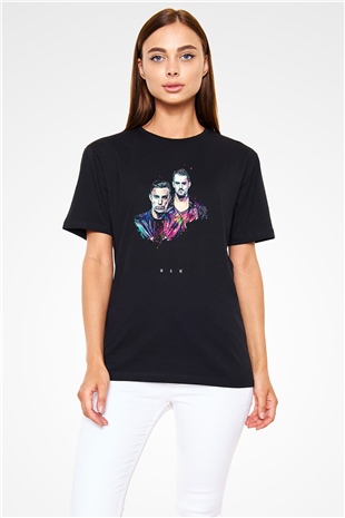 W&W Siyah Unisex Tişört T-Shirt - TişörtFabrikası