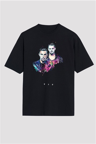 W&W Siyah Oversize Tişört Oversize T-shirt - TişörtFabrikası