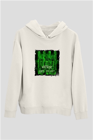 W&WBaskılı Beyaz Hoodie