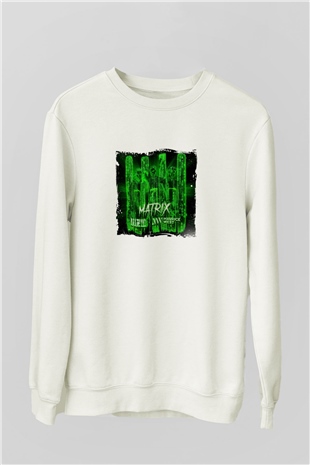 W&WBaskılı Beyaz Sweatshirt