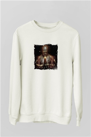 W&WBaskılı Beyaz Sweatshirt