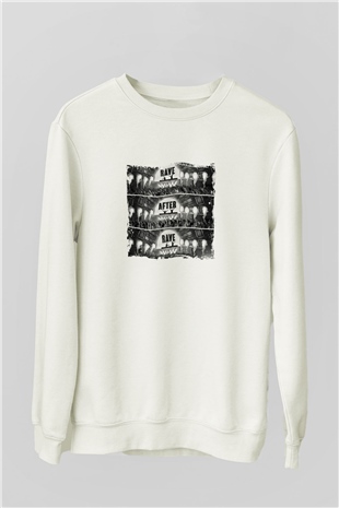 W&WBaskılı Beyaz Sweatshirt