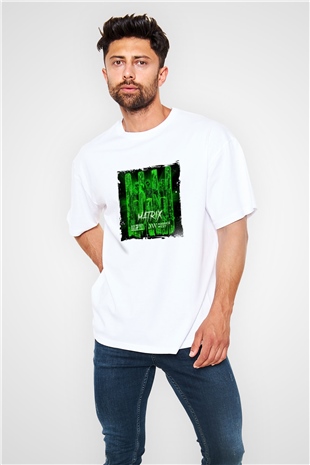 W&WBaskılı Beyaz Oversize Tişört