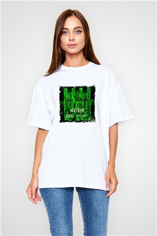 W&WBaskılı Beyaz Oversize Tişört