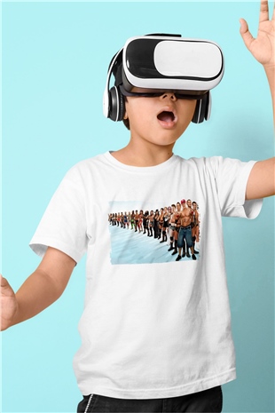 WWE Beyaz Unisex  Çocuk Tişört