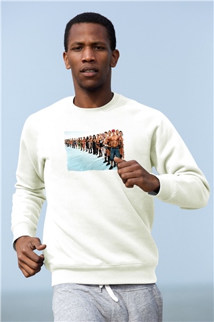 WWE Beyaz Unisex  Sweatshirt