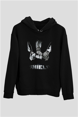 WWE Siyah Unisex Kapüşonlu Sweatshirt