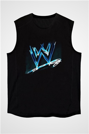 WWE Siyah Unisex Kolsuz Tişört