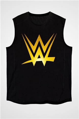 WWE Siyah Unisex Kolsuz Tişört