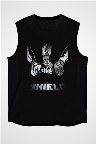 WWE Siyah Unisex Kolsuz Tişört
