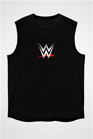 WWE Siyah Unisex  Kolsuz Tişört