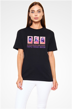 WWE Siyah Unisex Tişört