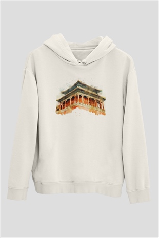 Yasak Şehir Beyaz Unisex Hoodie